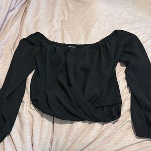Cropped black long sleeve